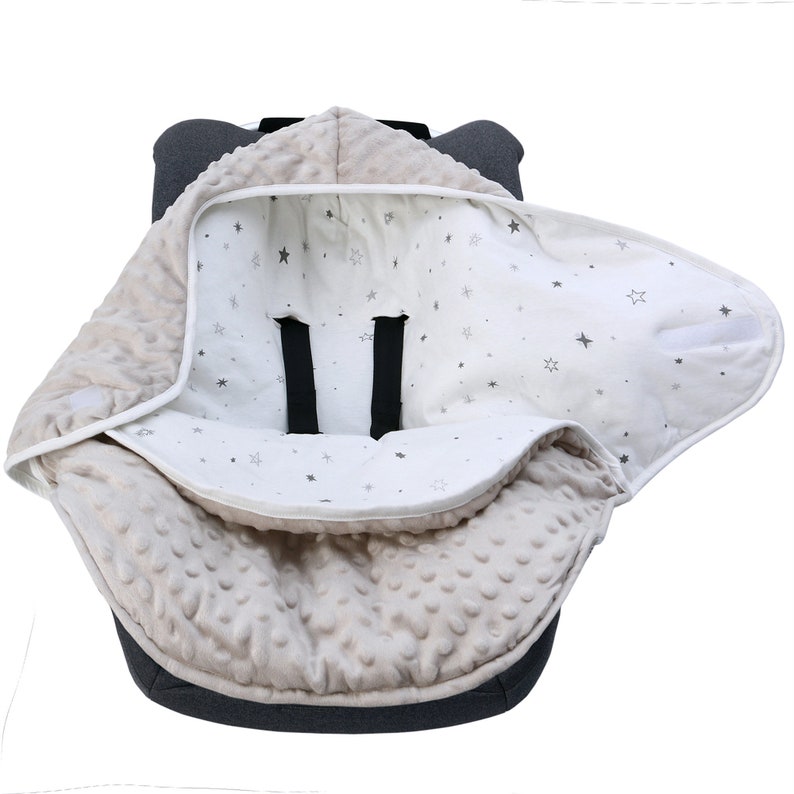 Baby Car Seat Blanket Reversible Wrap Swaddle Plush Soft Double Sided