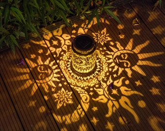 Lampe solaire lune décoration jardin sculpture lampes solaires