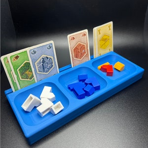 Game Board Card Holder with Token Tray