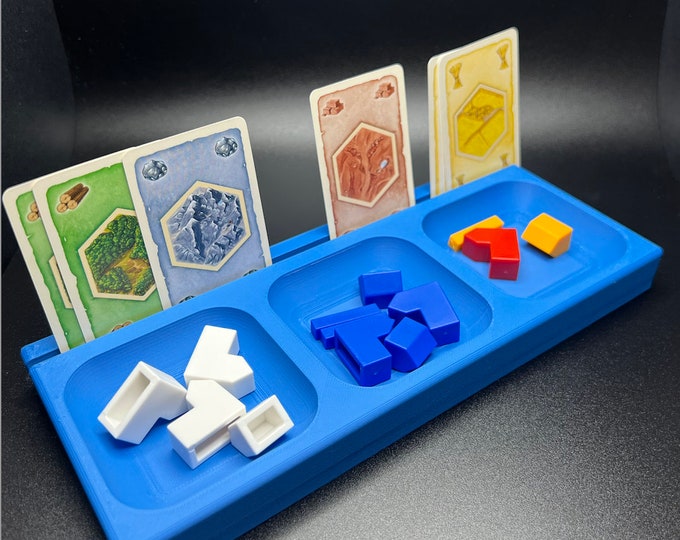 Game Board Card Holder with Token Tray