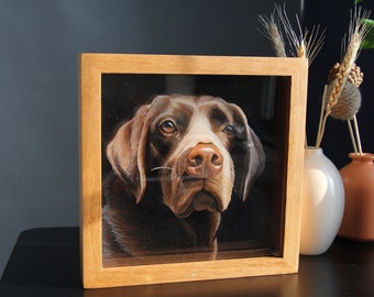 Personalized Pet 3D Portrait, Custom Hand-Painted Animal Art, Unique Pet Gift, Custom Dog and Cat Portrait, Pet Memorial, Custom Pet Artwork