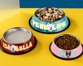 Personalized Stainless Steel Pet Bowl: Custom Dog & Cat Gifts