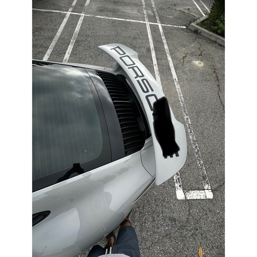 CARBON FIBER Custom Decal Aero Spoiler Wing for Porsche 911 2020-2023 ...