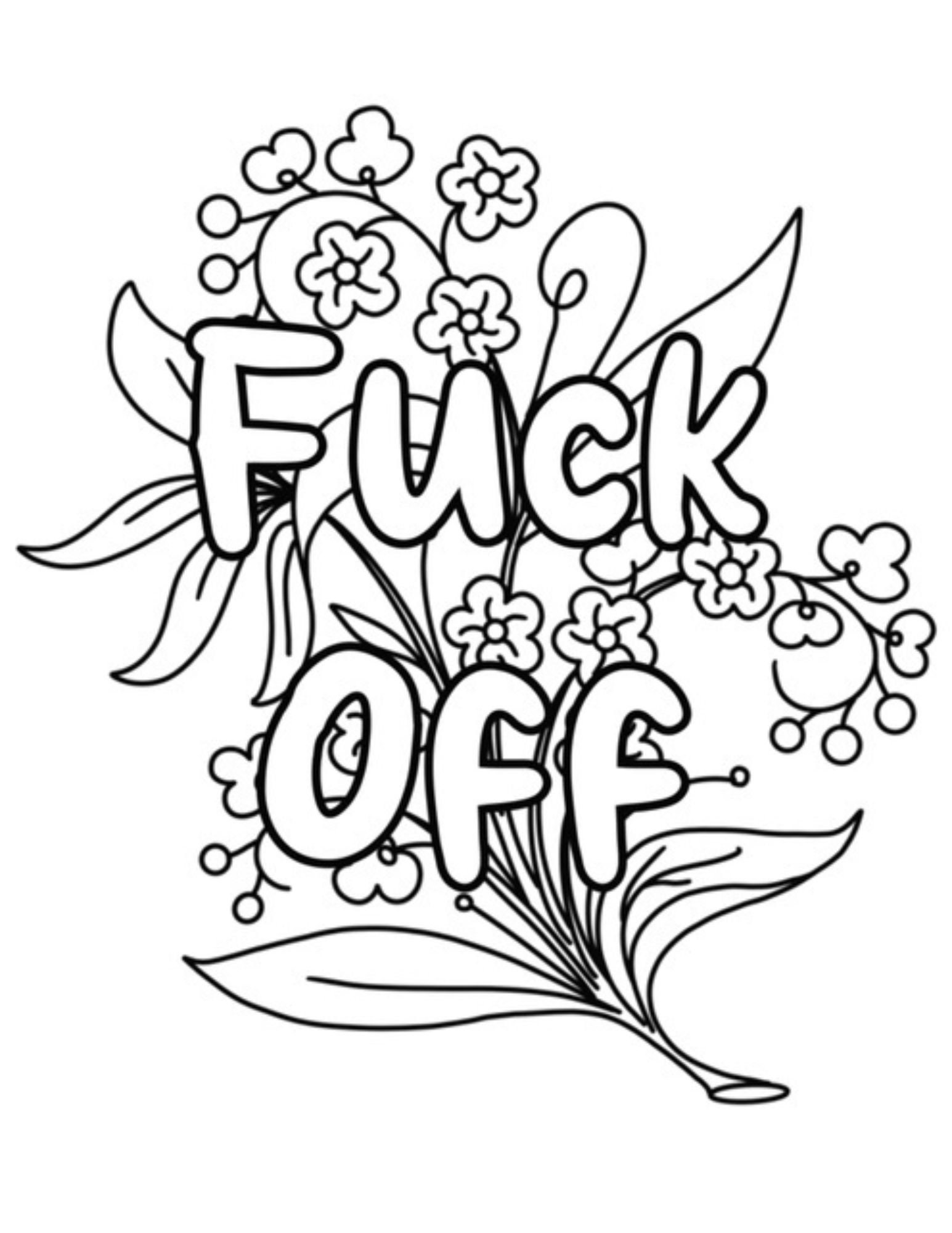 24 adult swear word coloring pages, funny printable coloring pages