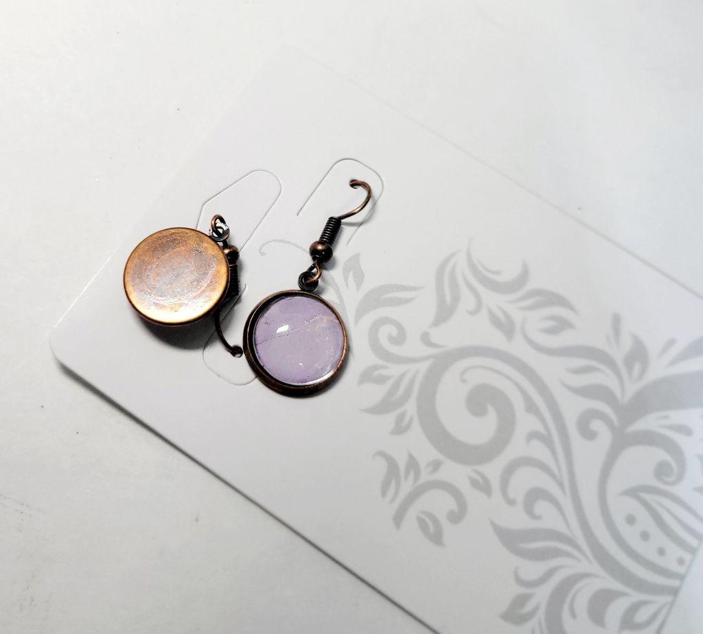 Artisanal marbled dangle drop earrings - Thumbnail 5