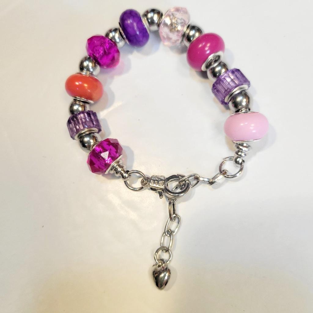 European Style Beaded Bracelet 7" - Thumbnail 4