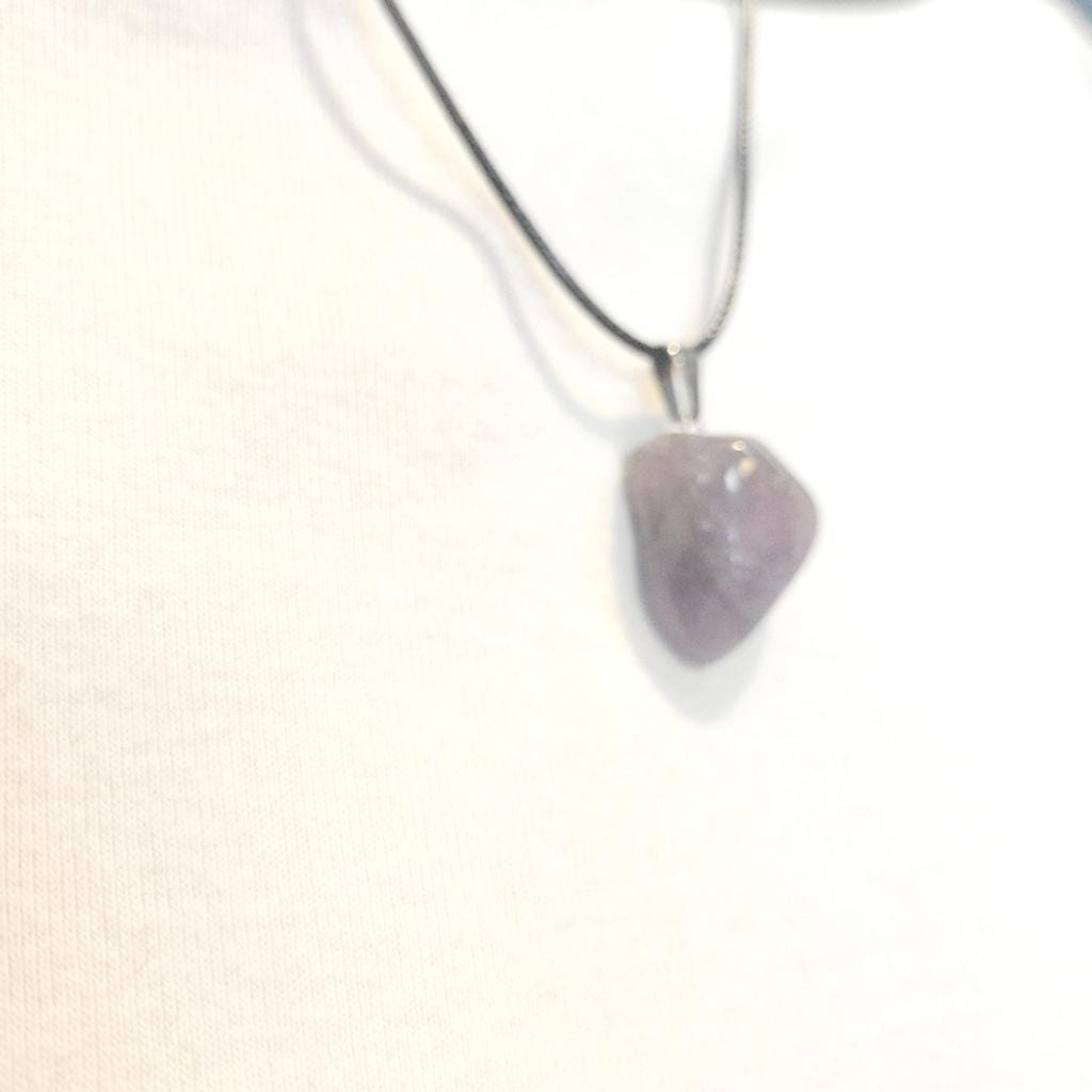 Natural Amethyst Crystal Pendant Necklace - Thumbnail 2