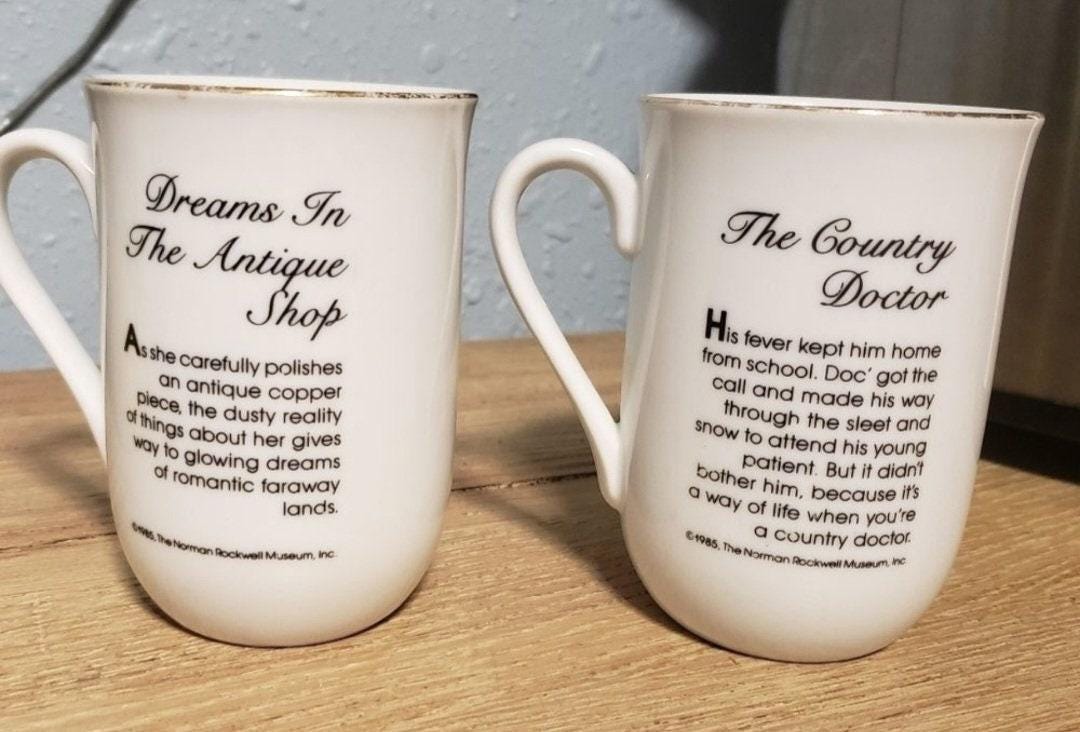 Vintage Rockwell mug 4 piece set - Thumbnail 7