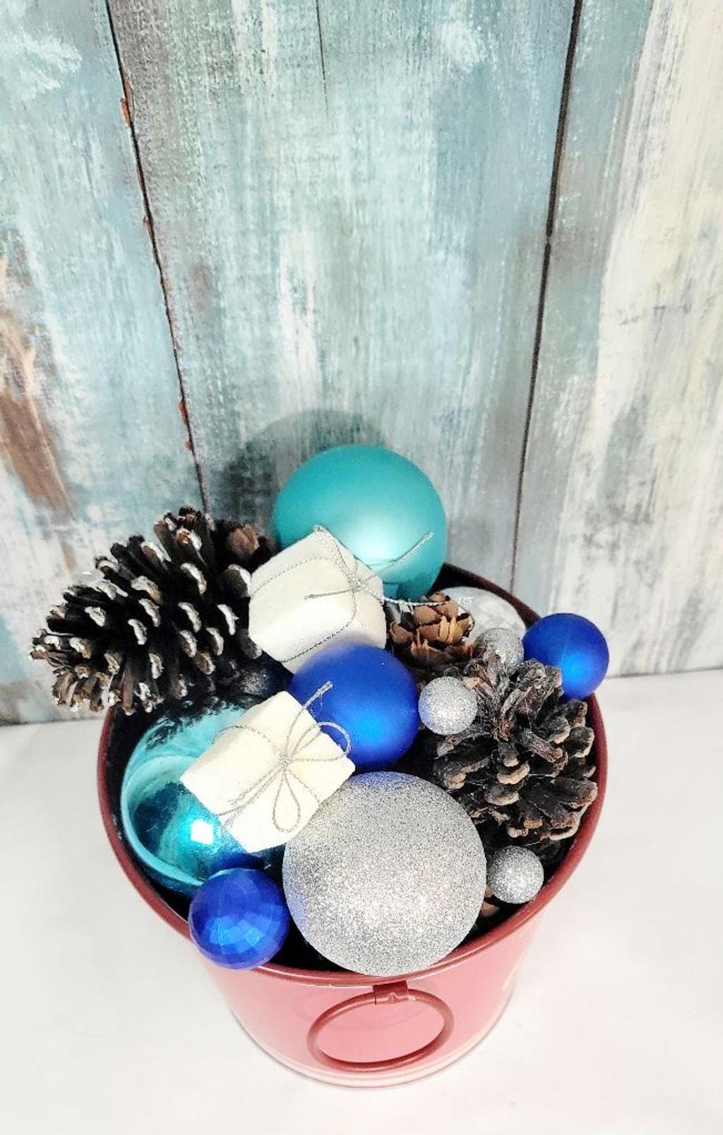 Ashland Christmas Decorative Centerpiece Container - Thumbnail 7