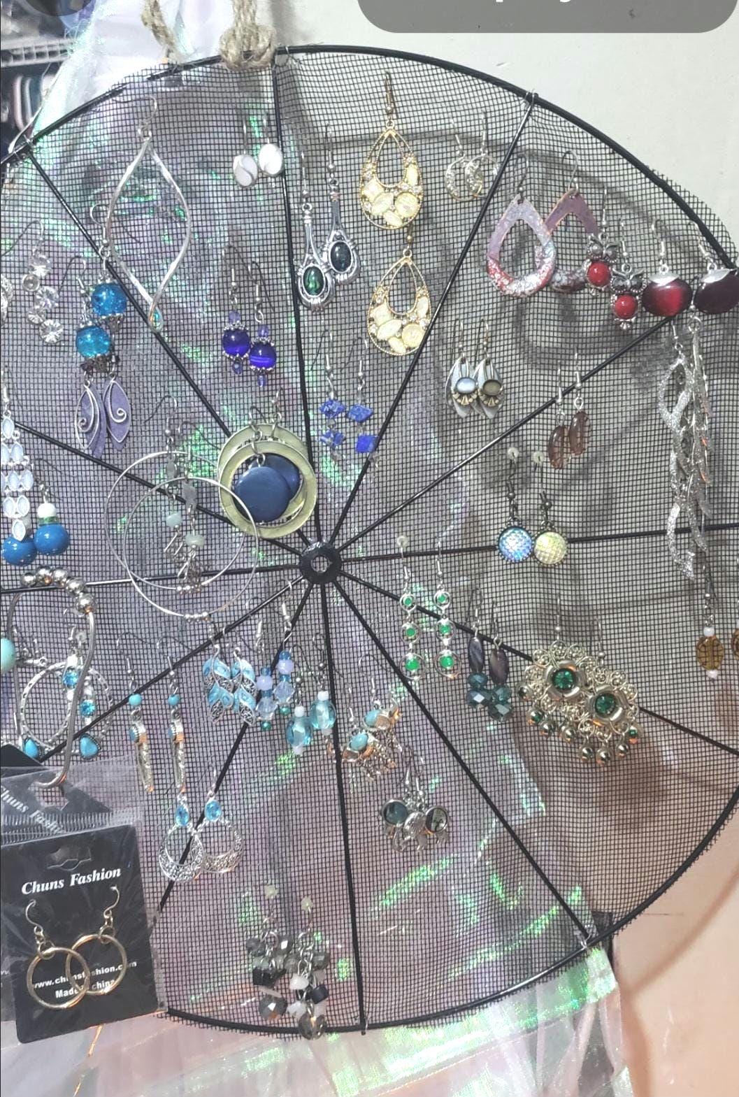 Earring holder display 14" bicycle wheel - Thumbnail 2
