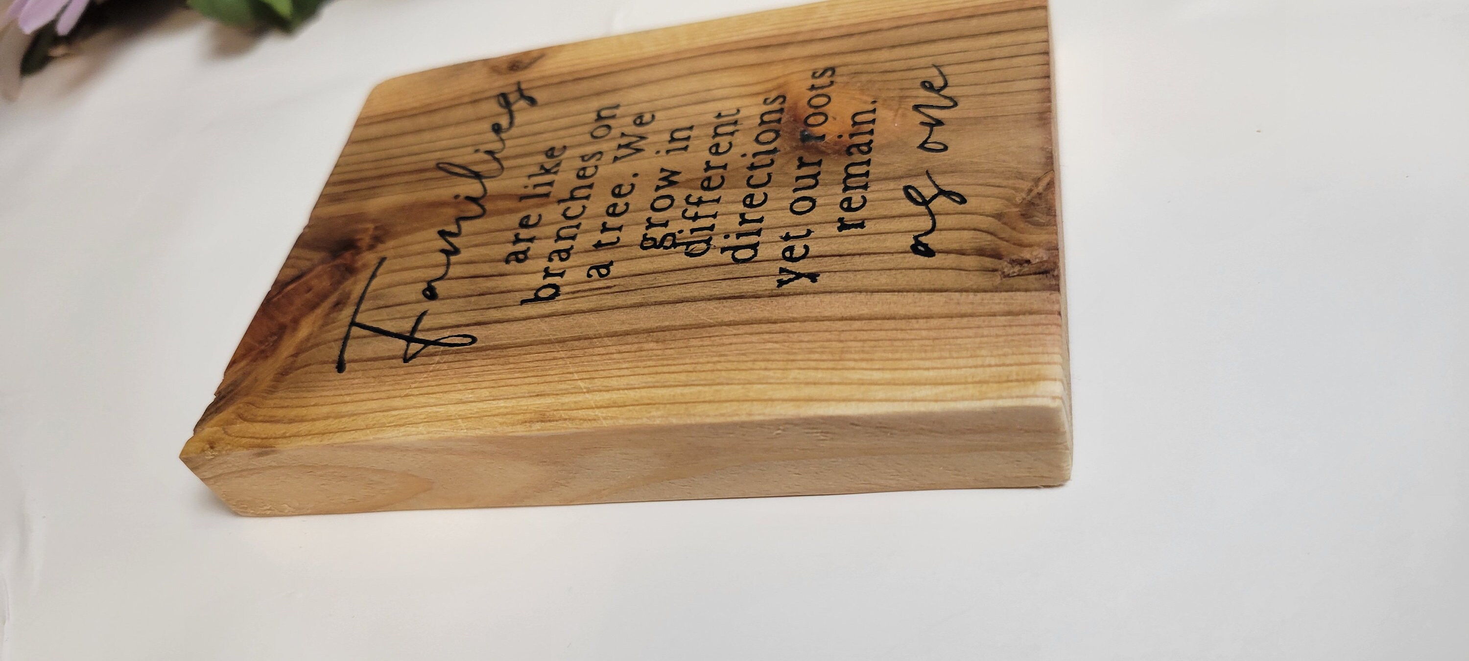 Families are like branches rustic inspirational quote, farmhouse, table decor, gift, housewarming gift, mother's day gift,fathers day gift - Thumbnail 4
