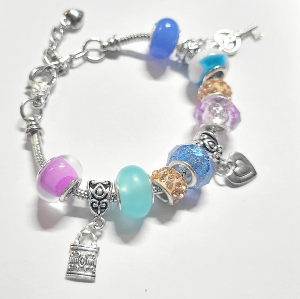 European Style Charmed Bracelet 7" - Thumbnail 4