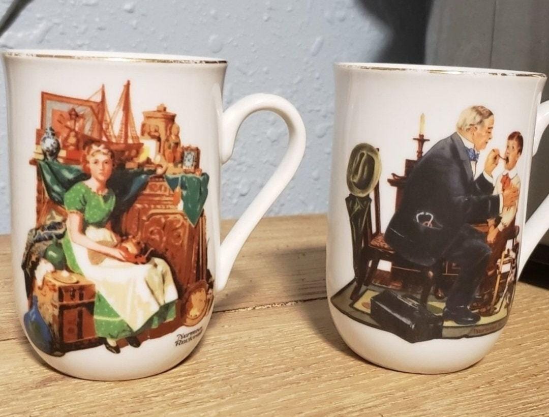 Vintage Rockwell mug 4 piece set - Thumbnail 5