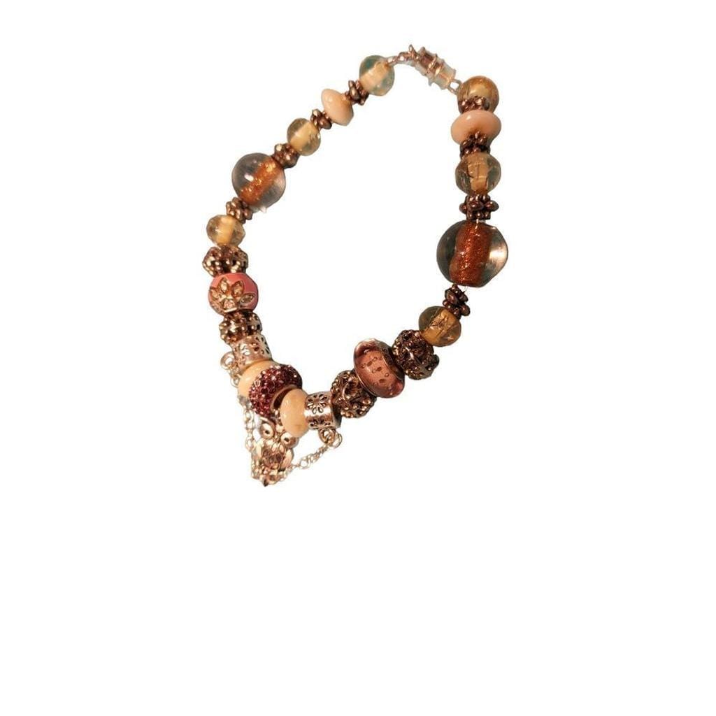 Hand Crafted Beaded bracelet 8 1/2" - Thumbnail 6