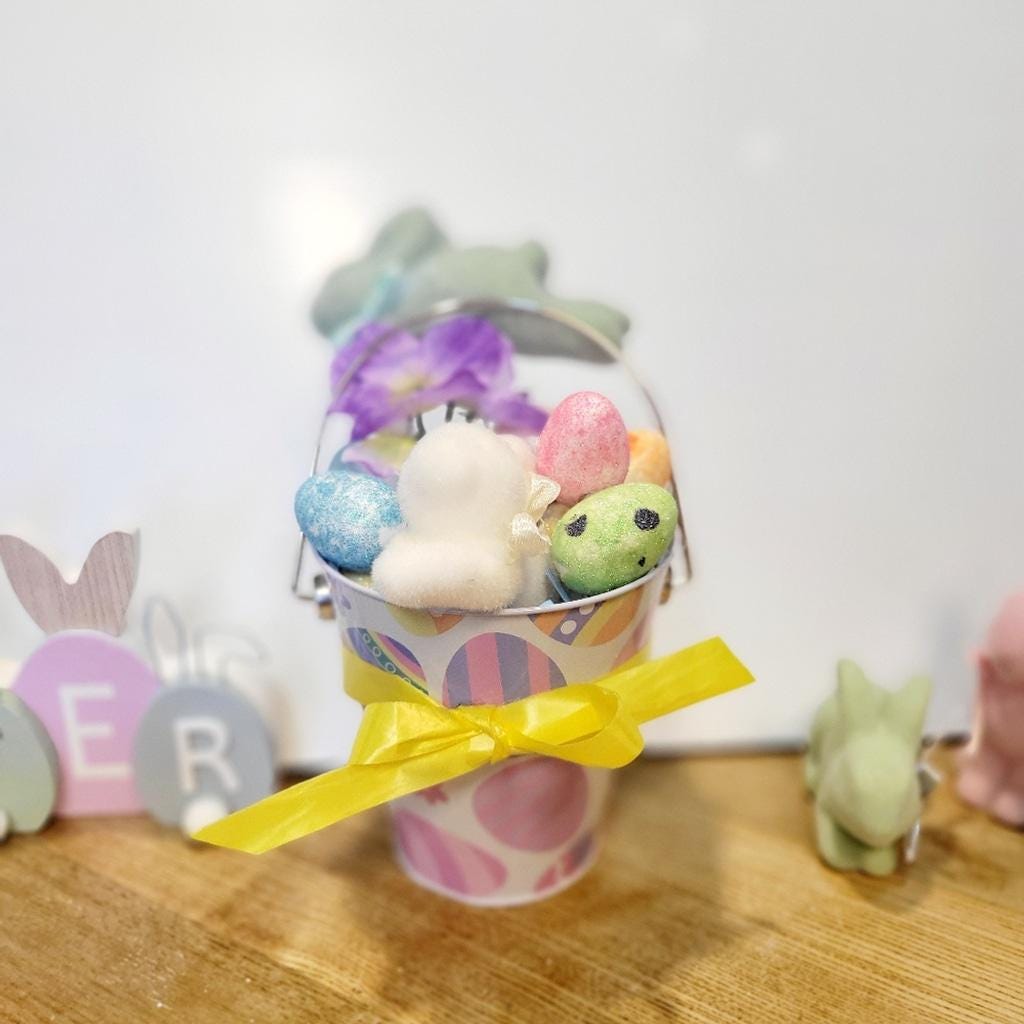 Easter Egg and Flower Table Home Decor Bucket - Thumbnail 2