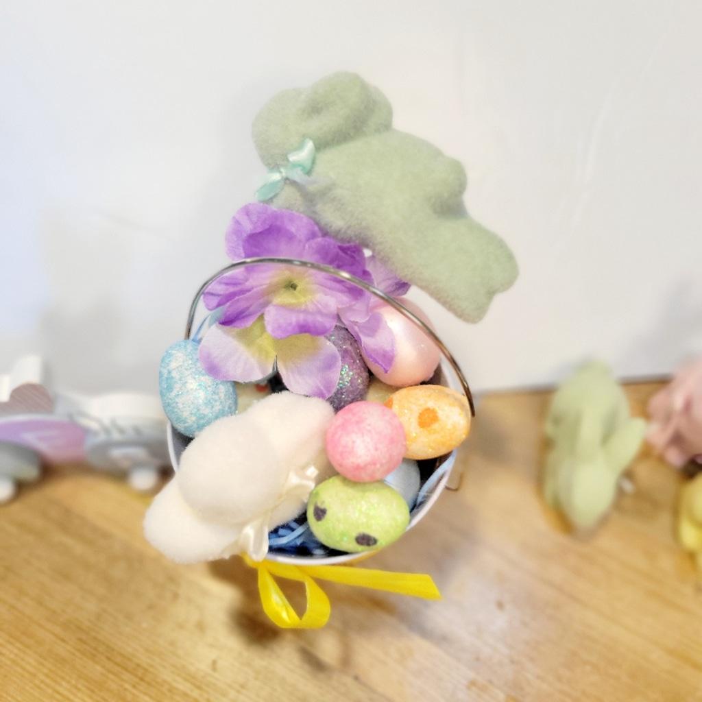 Easter Egg and Flower Table Home Decor Bucket - Thumbnail 6
