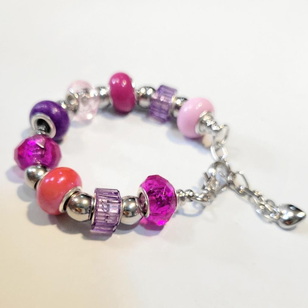 European Style Beaded Bracelet 7" - Thumbnail 3