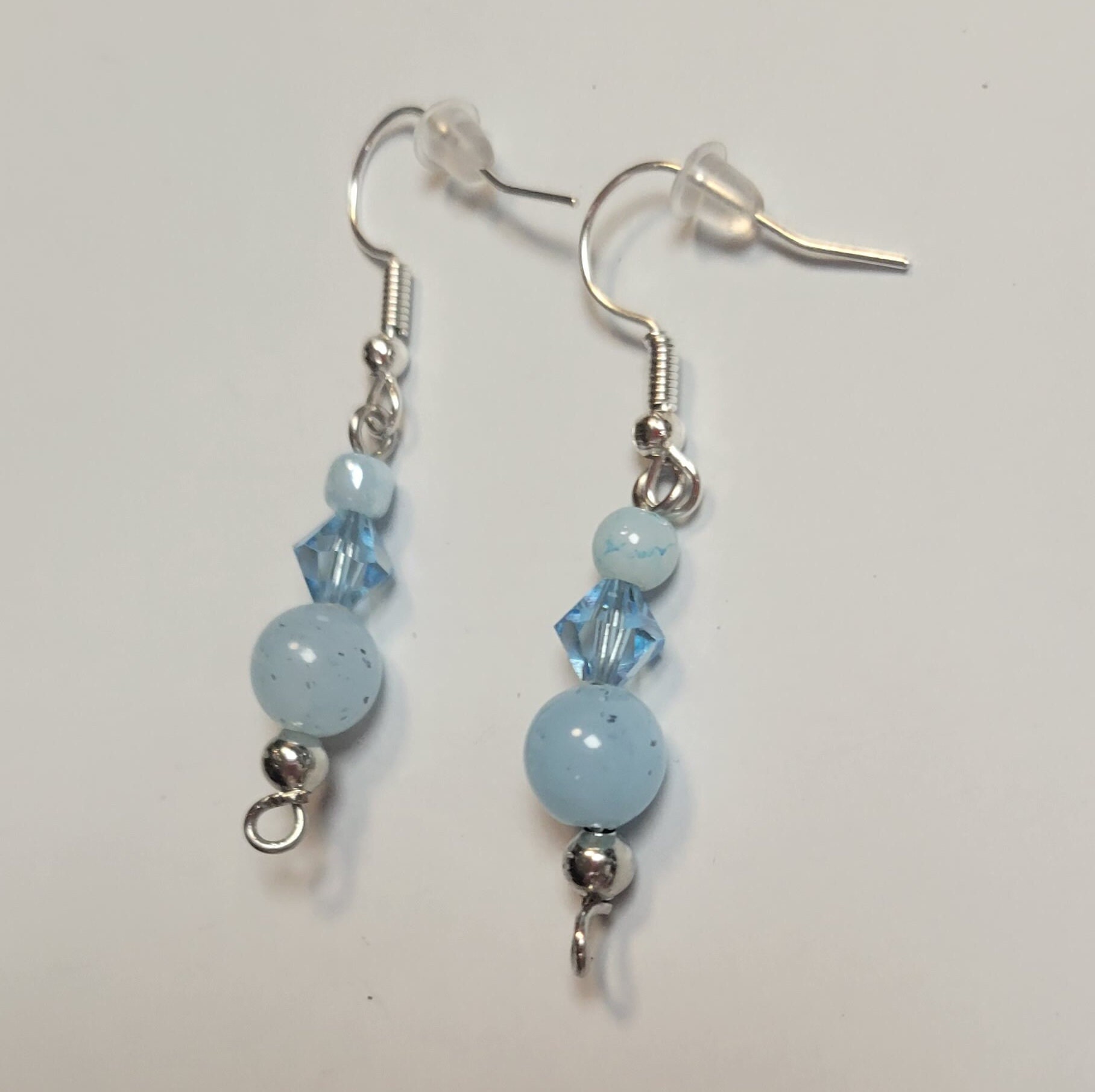 Glass bead hook drop pierced earrings - Thumbnail 2