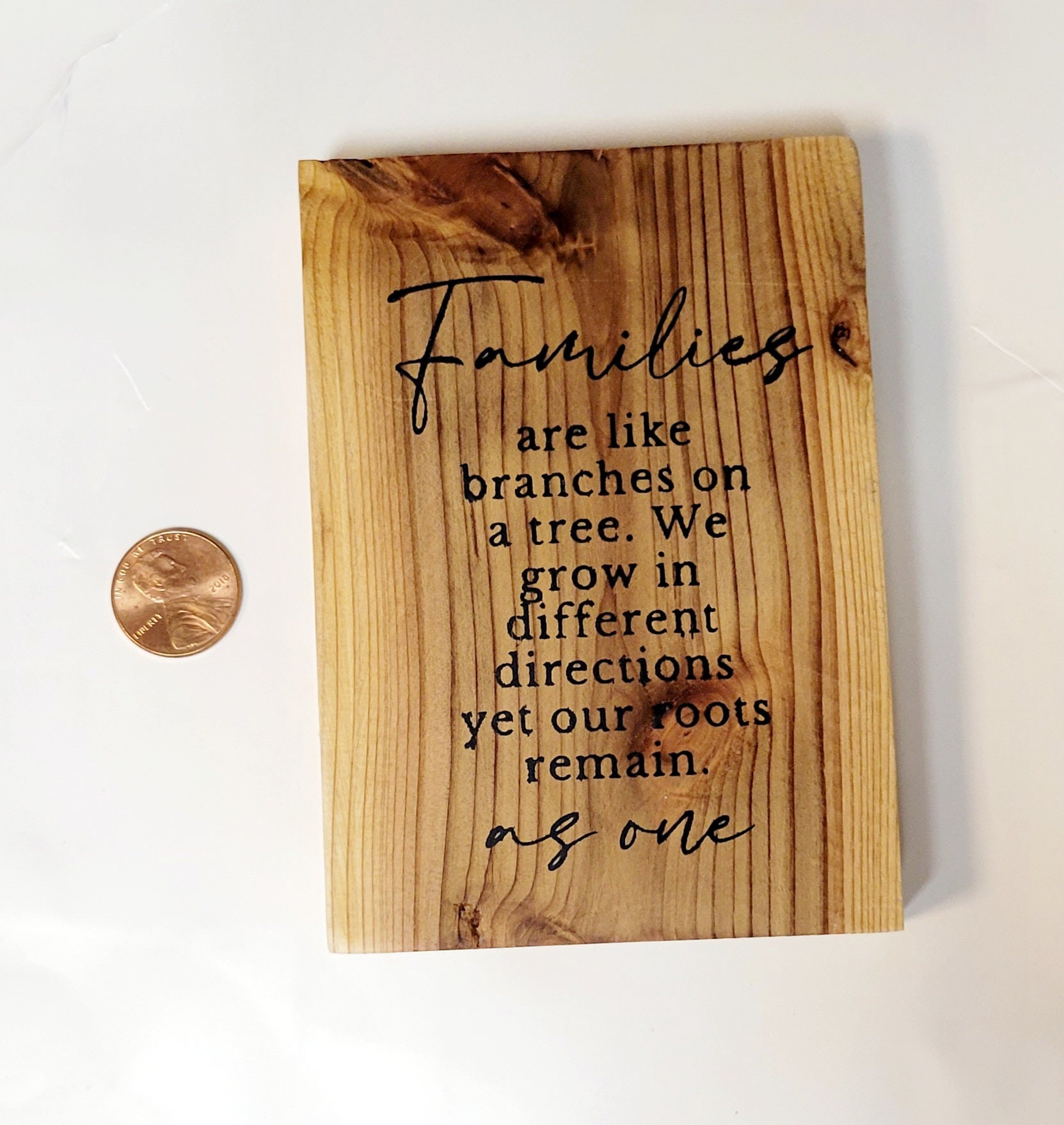 Families are like branches rustic inspirational quote, farmhouse, table decor, gift, housewarming gift, mother's day gift,fathers day gift - Thumbnail 3