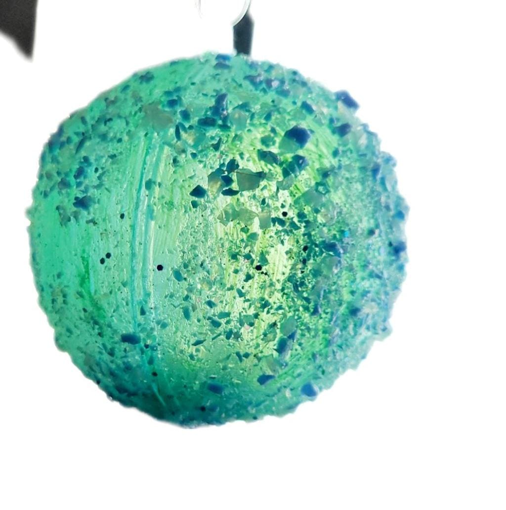 Shattered glass shatterproof ball ornaments with bells - Thumbnail 5