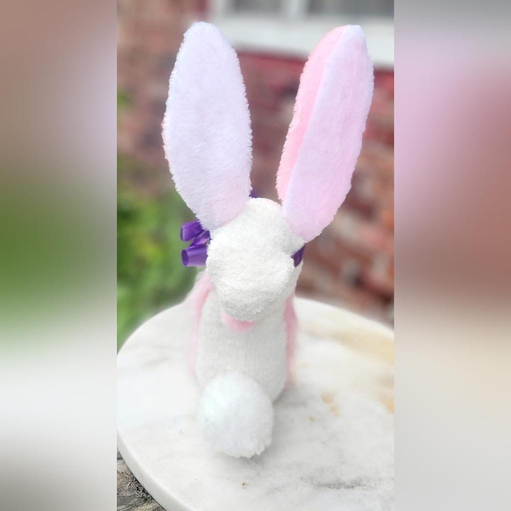 Pink and Purple Bunny Gnome Decor 15" - Thumbnail 4