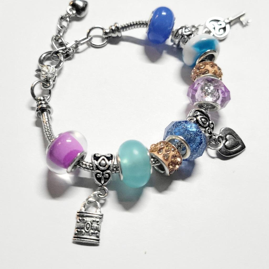 European Style Charmed Bracelet 7" - Thumbnail 5