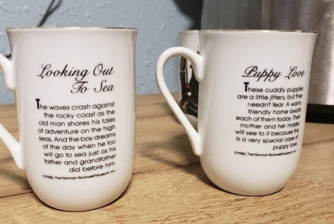 Vintage Rockwell mug 4 piece set - Thumbnail 3