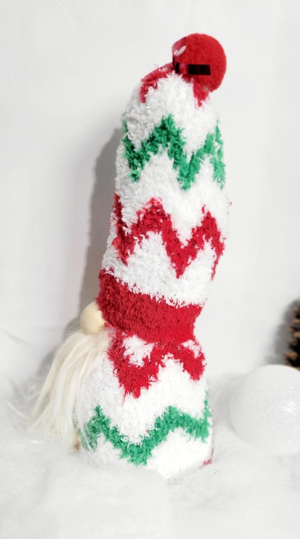 Hand crafted Christmas sock Gnome - Thumbnail 7