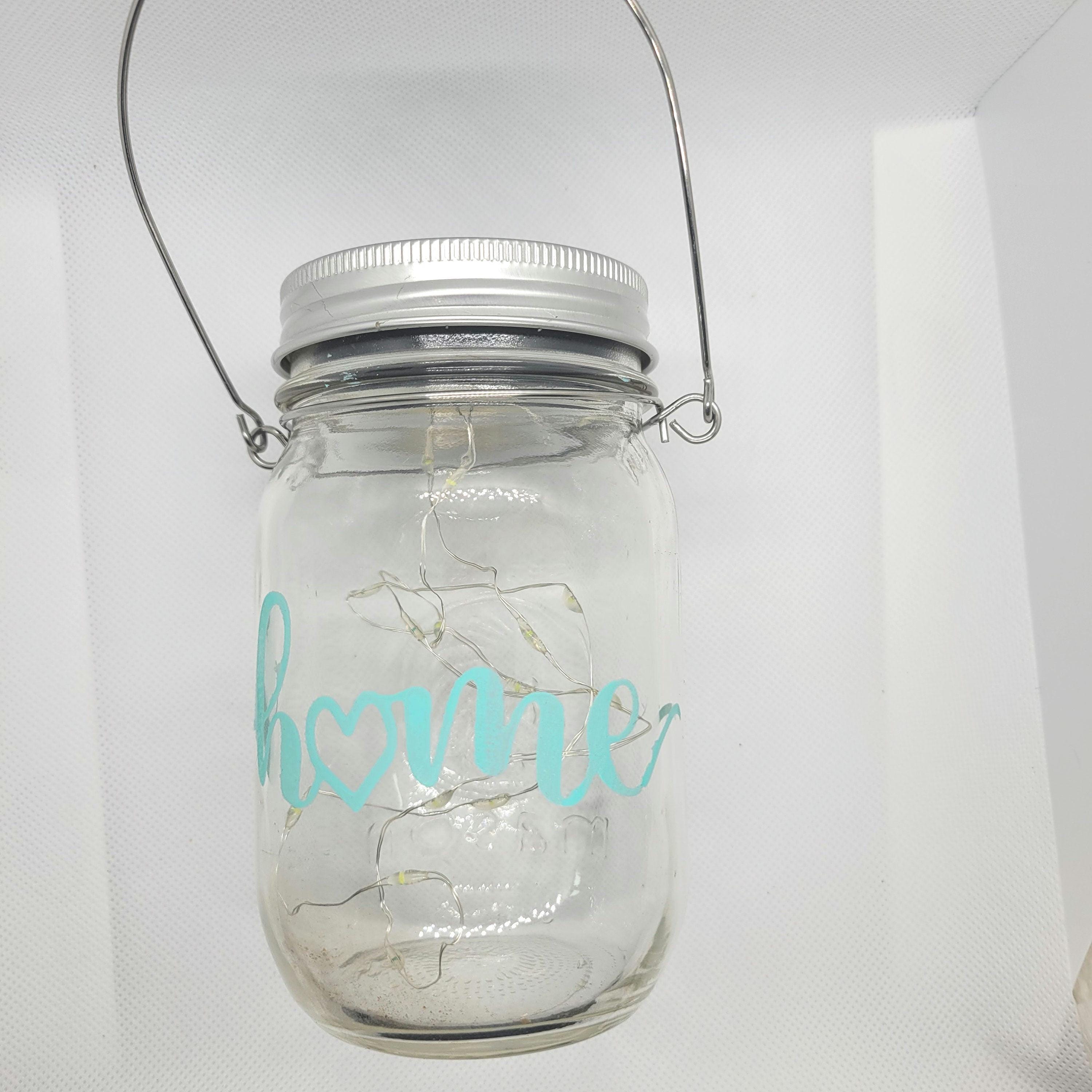HOME mason jar with solar led fairy lights - Thumbnail 2