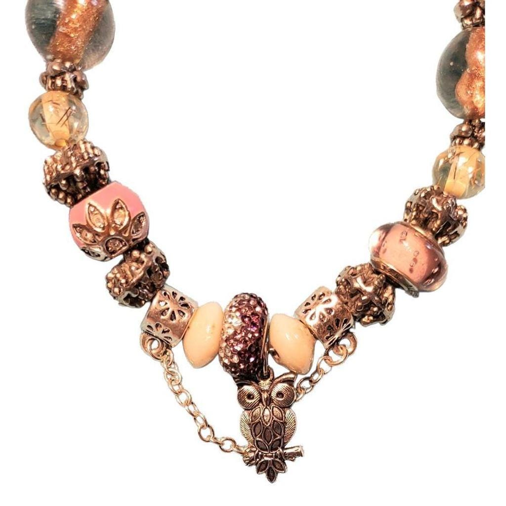 Hand Crafted Beaded bracelet 8 1/2" - Thumbnail 2