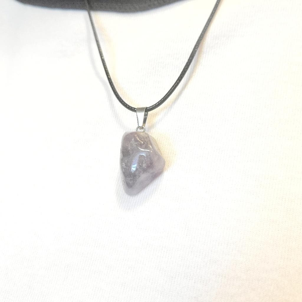 Natural Amethyst Crystal Pendant Necklace - Thumbnail 3