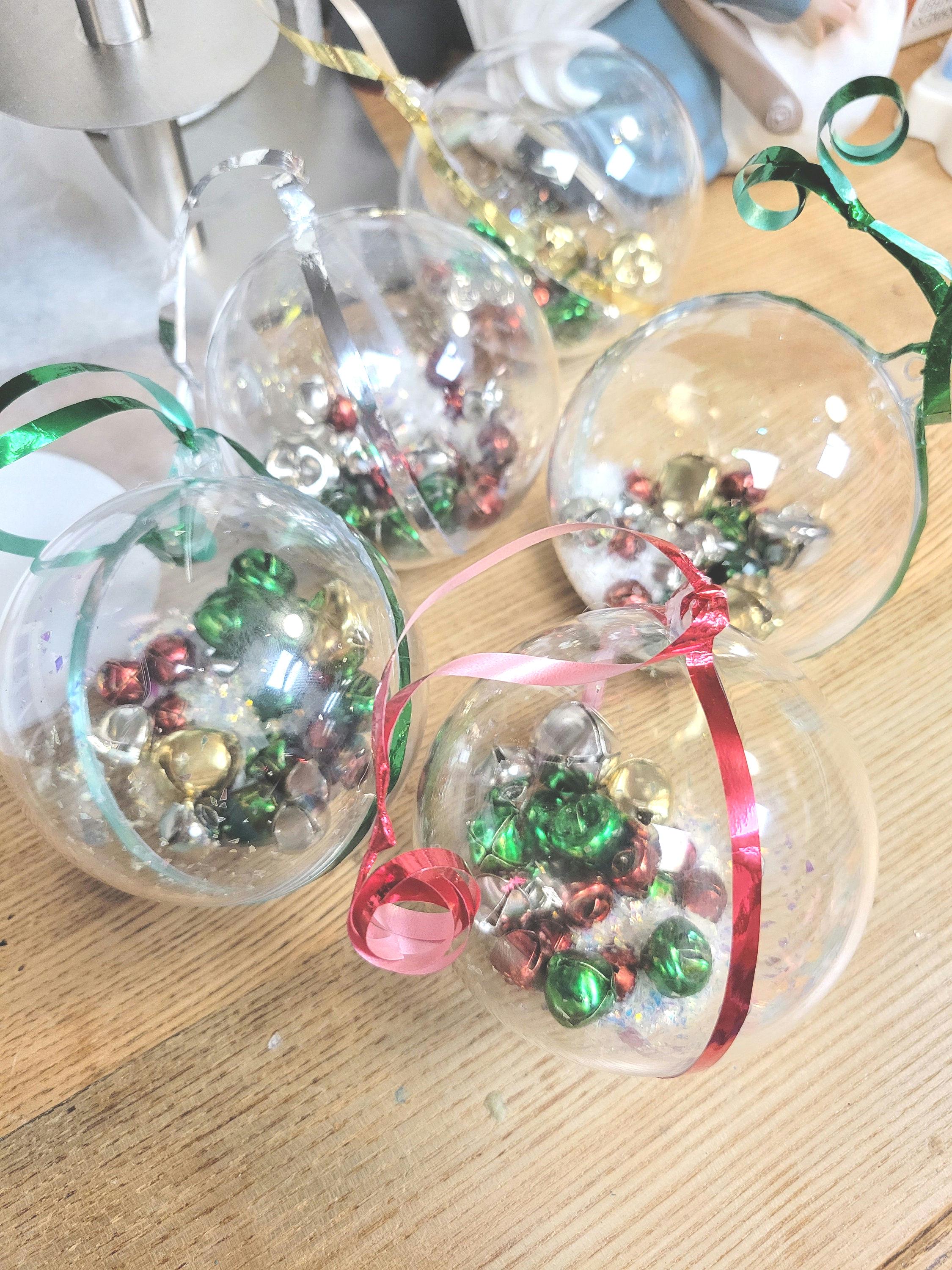 Jingle bells ball ornaments set of 5 - Thumbnail 2