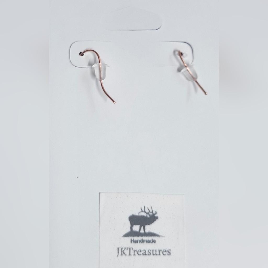 Artisanal marbled dangle drop earrings - Thumbnail 5