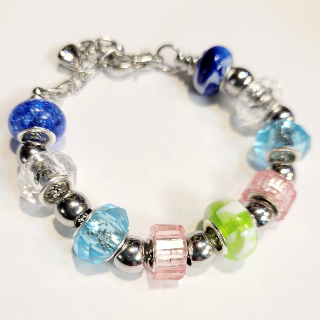 European Style Beaded Bracelet 7" - Thumbnail 3