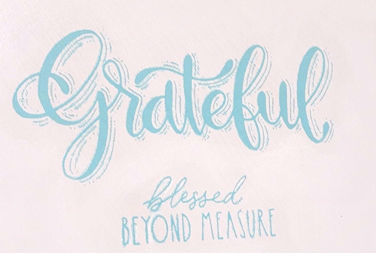 Grateful Blessed beyond measure farmhouse wall decor sign - Thumbnail 5