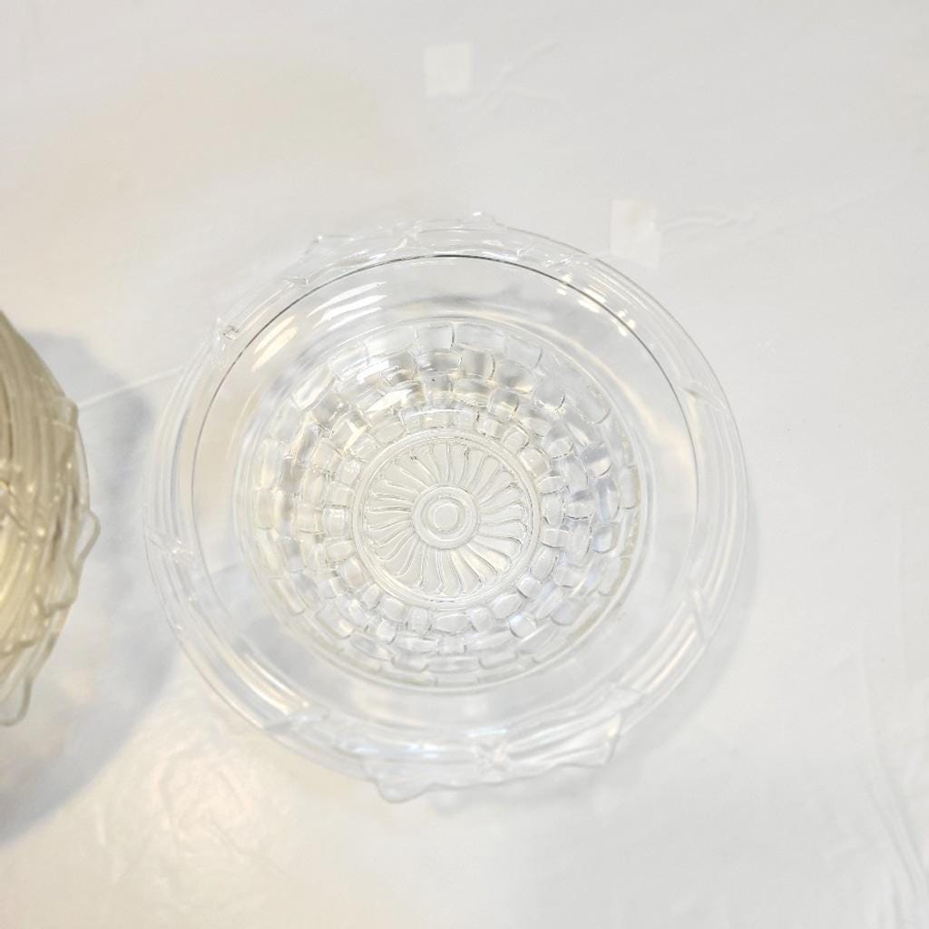 Vintage Clear Depression Pressed Glass Dessert Berry Bowls Set of 6 - Thumbnail 2