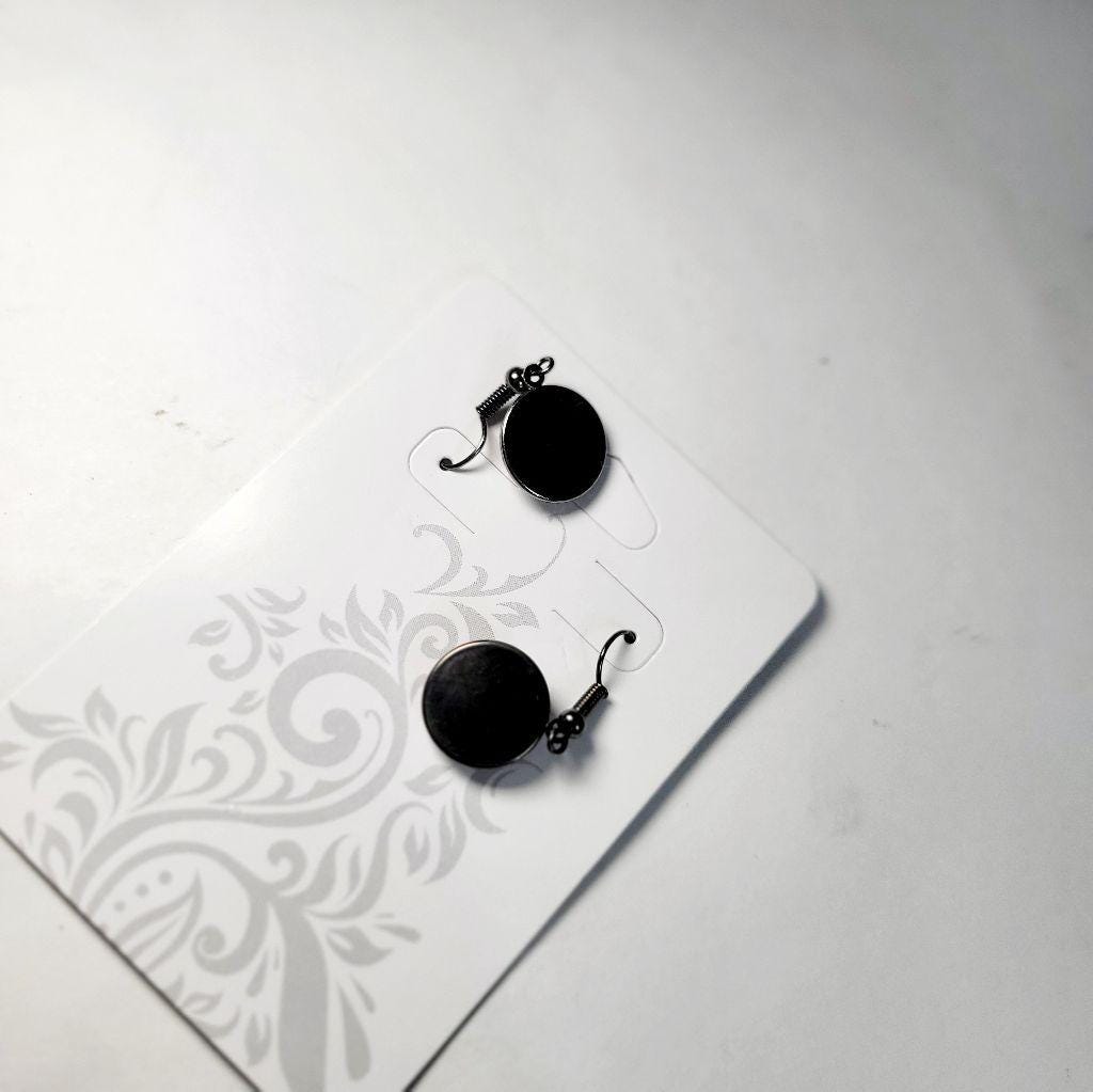 Artisanal marbled dangle drop earrings - Thumbnail 5