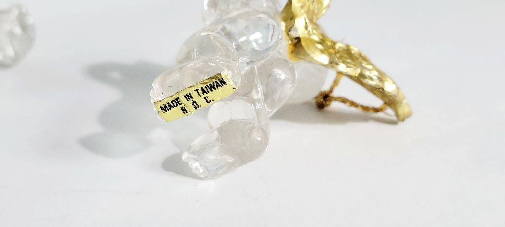 Vintage acrylic cherub angel ornaments - Thumbnail 6