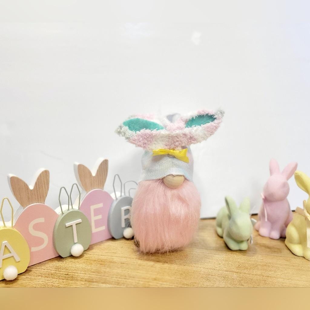 Easter Spring Time Pastel Bunny Gnome - Thumbnail 2
