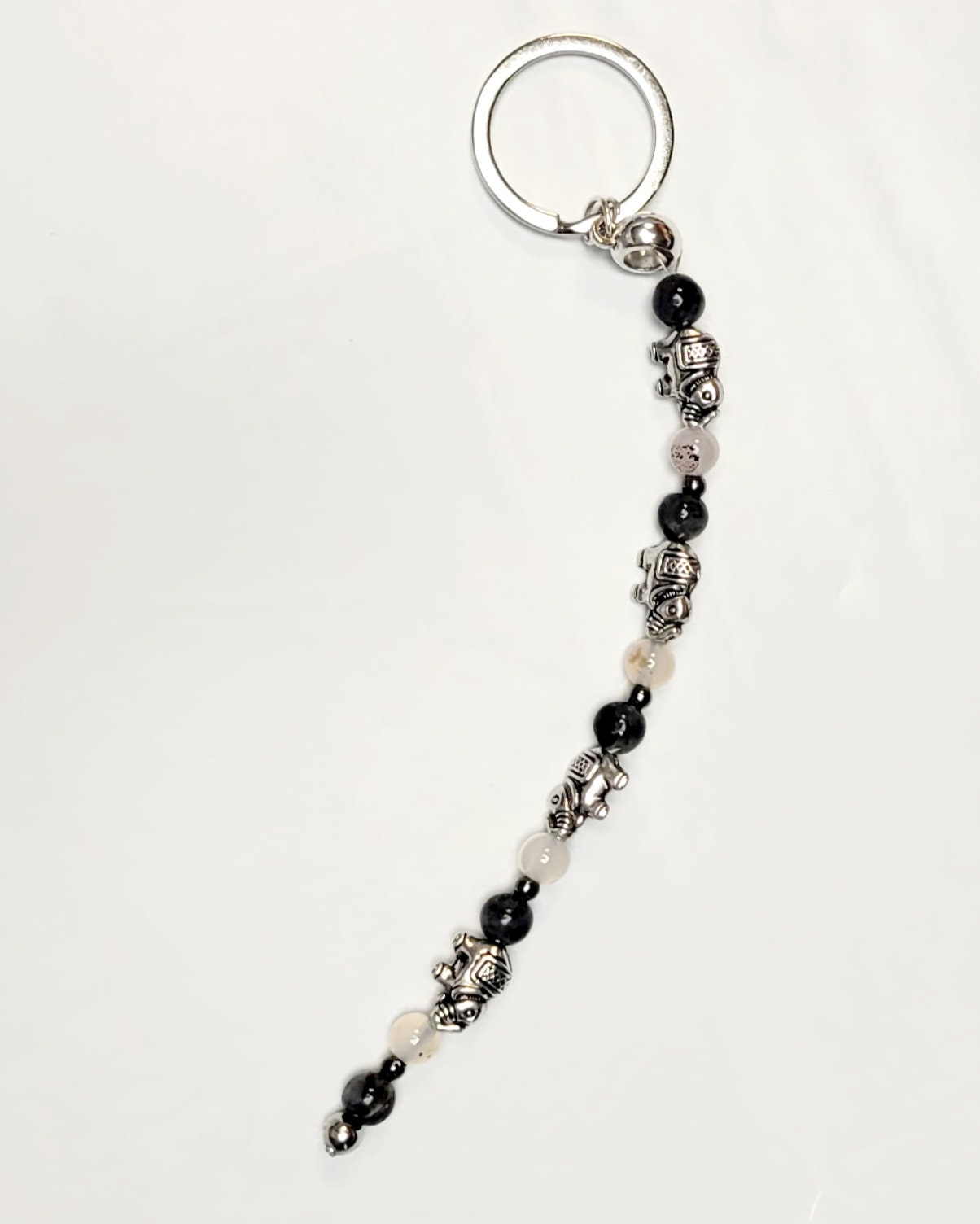 Handmade beaded elephant keychain - Thumbnail 2