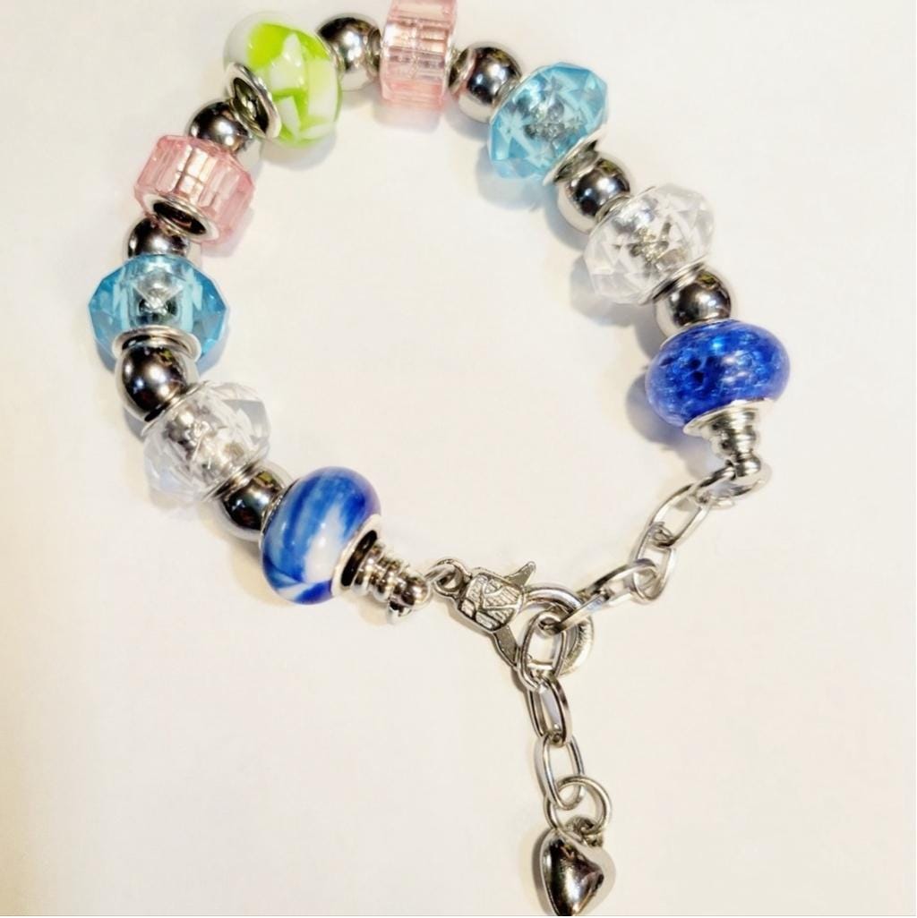 European Style Beaded Bracelet 7" - Thumbnail 5