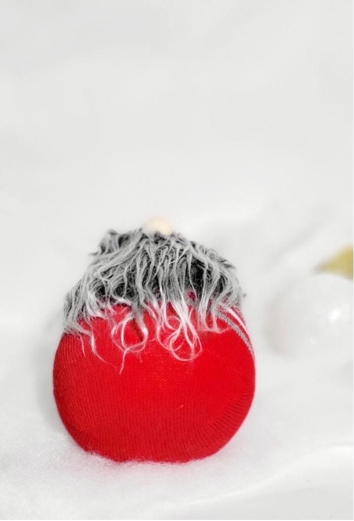 Christmas Gnome Decor, Red Grey,hand crafted - Thumbnail 5
