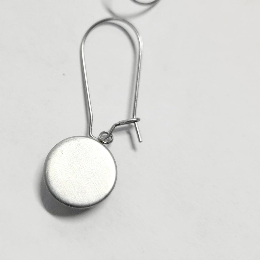 Artisan made abstract bubble latch back dangle earrings - Thumbnail 4