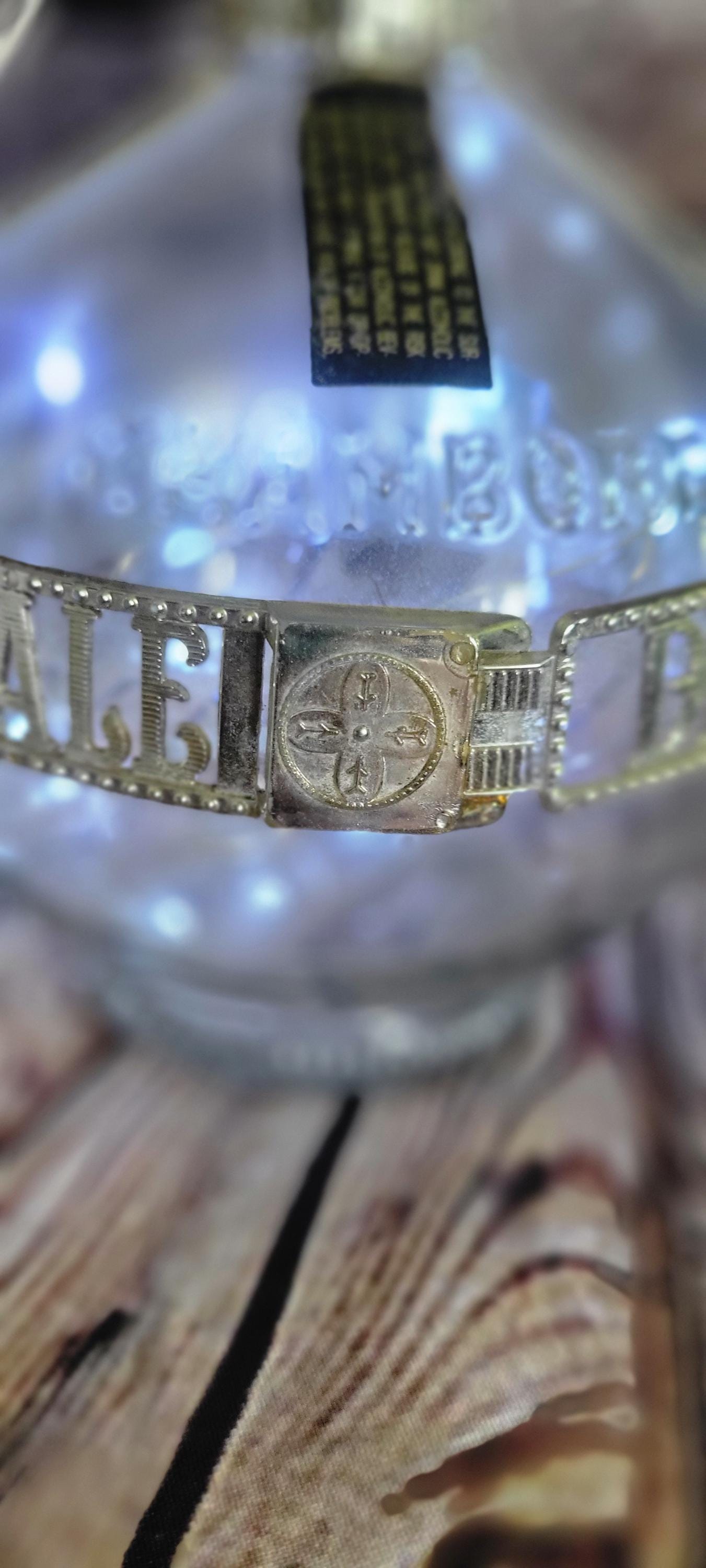 Vintage Chambord Royal Deluxe Liquer bottle electric LED Fairy lights  centerpiece - Thumbnail 5