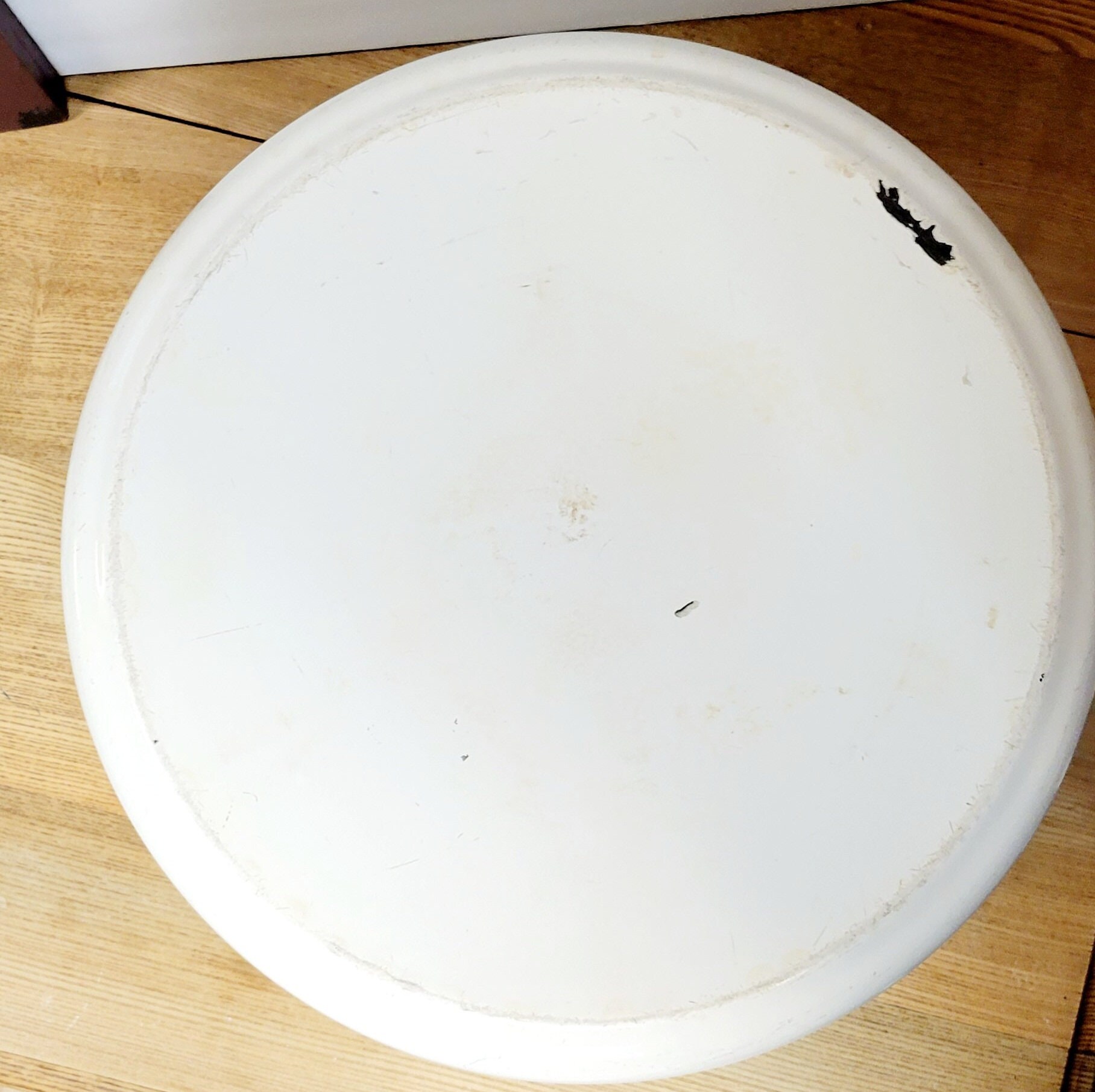 Vintage Enamelware 15 Quart Stock Pot & Lid - 12 x 8 - Black and White - Thumbnail 6