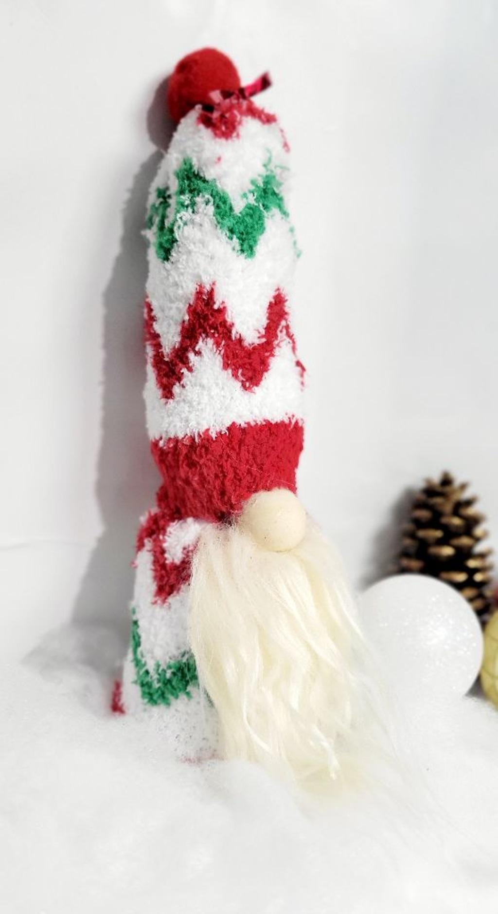 Hand crafted Christmas sock Gnome - Thumbnail 5