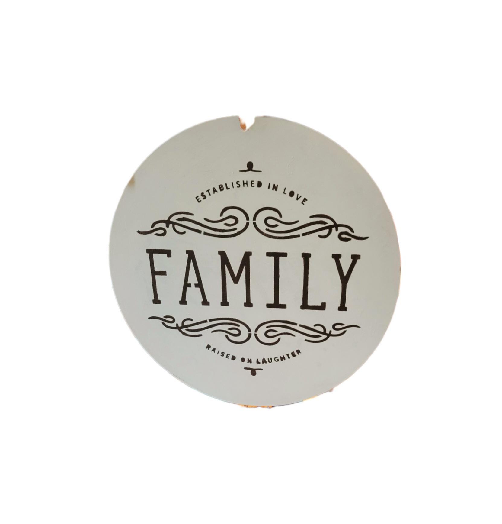 Family wood sign farmhouse decor wall hanging art