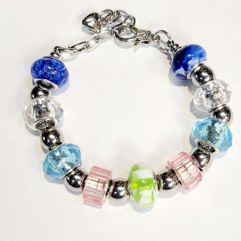 European Style Beaded Bracelet 7" - Thumbnail 2