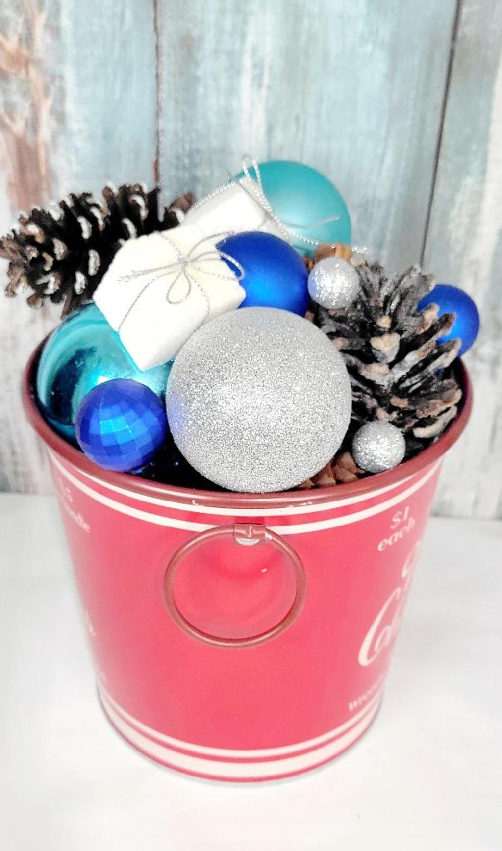 Ashland Christmas Decorative Centerpiece Container - Thumbnail 6