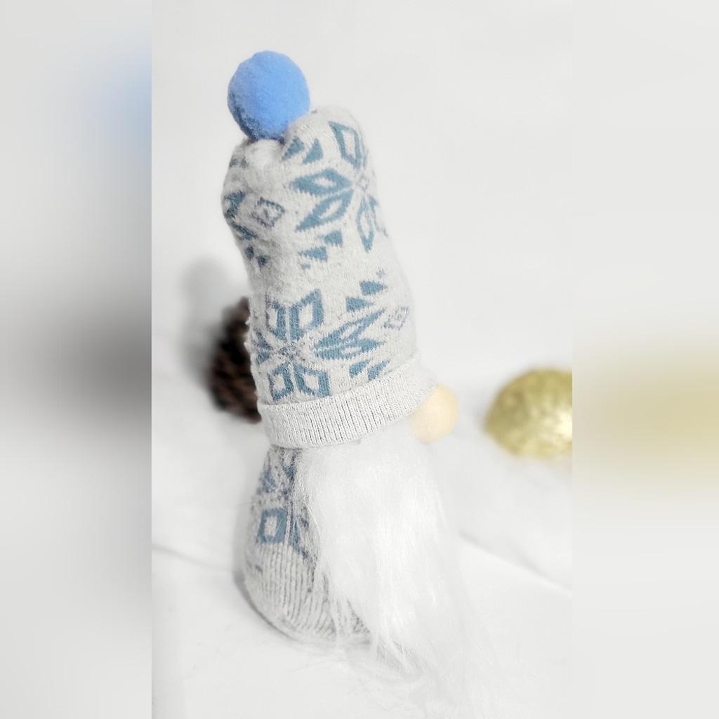 Christmas snowflake sock gnome hand crafted - Thumbnail 4